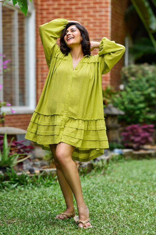 Lime Green Carefree Dress